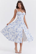 Blau - Blumenmuster
