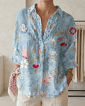 Hellblau Floral