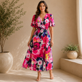 Mehrfarbig Floral